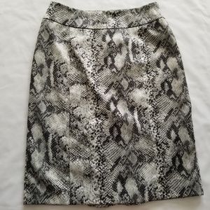 New York and Company Pencil Skirt Animal Python